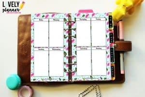 freebie flamingo WO2P vertical layout personal planner