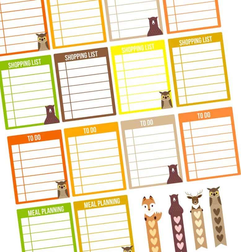 {Freebie} Cute autumn checklist stickers for your planner