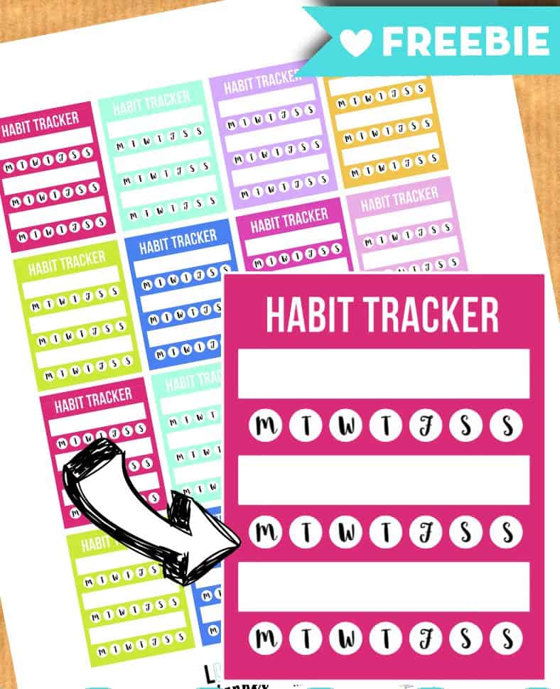 Habit Tracker Sticker, Habit Tracker Bullet Journal By Old