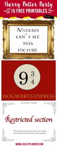 15 free Harry Potter party printables - part 2 - Lovely Planner