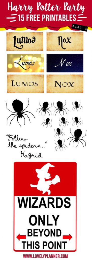 15 free Harry Potter party printables - part 5 - Lovely Planner