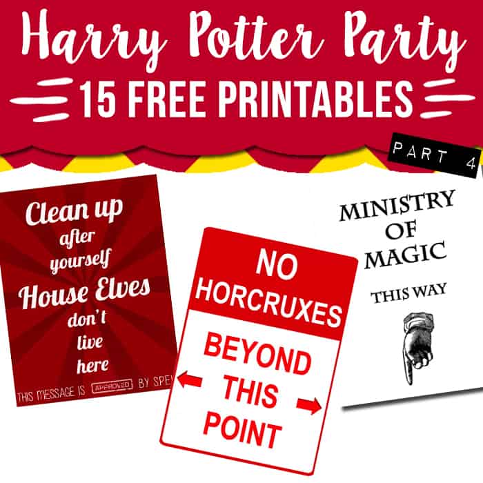 Favors Table Sign - Printable Harry Potter Party Stationery –  OhHappyPrintables