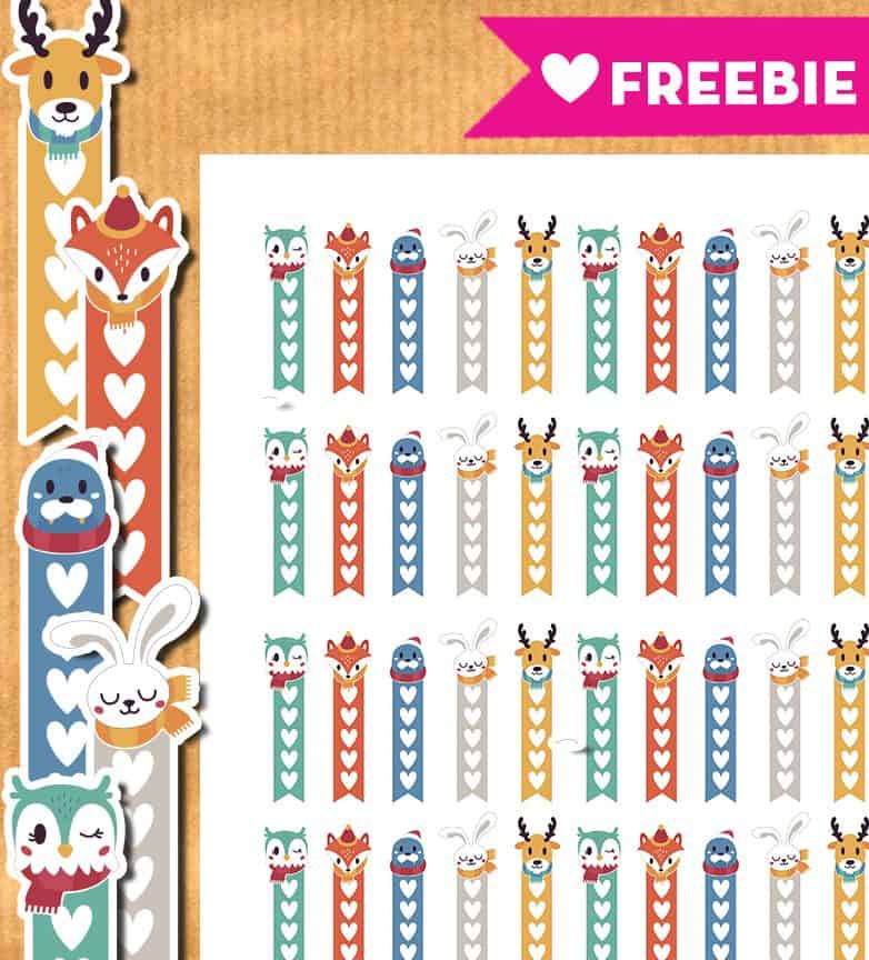 Birthday planner stickers - free printable & cut files {Advent