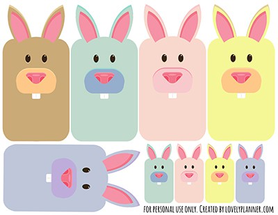 Bunny washi tape sampler - Free printable to share your washi samples