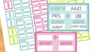 FREE Printable Flight Info Stickers for your Planner(+ Cut file)
