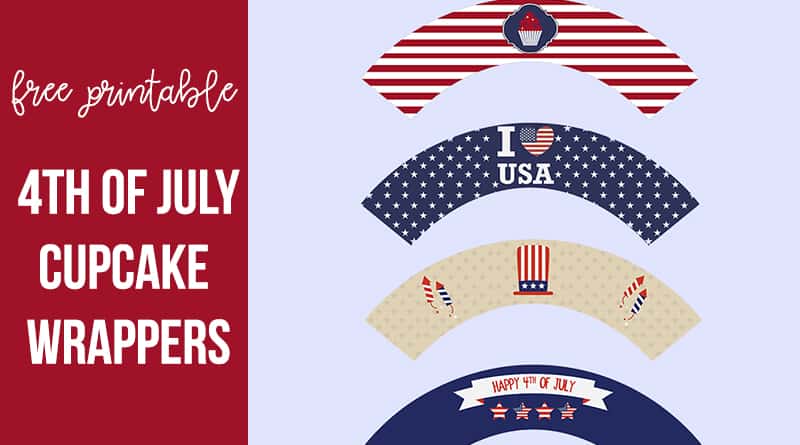 Free Printable 4th of July Cupcake Wrappers