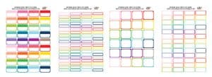 Free Functional Quarter Box Planner Stickers - Rainbow - Lovely Planner