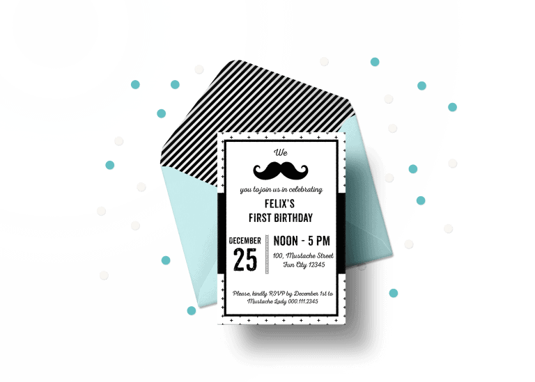 Free Printable Mustache Party Invitations - Blank &amp; Editable Templates ...