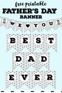 Free Printable Father's Day Banner - Lovely Planner