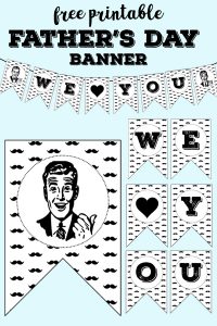 Free Printable Father's Day Banner - Lovely Planner