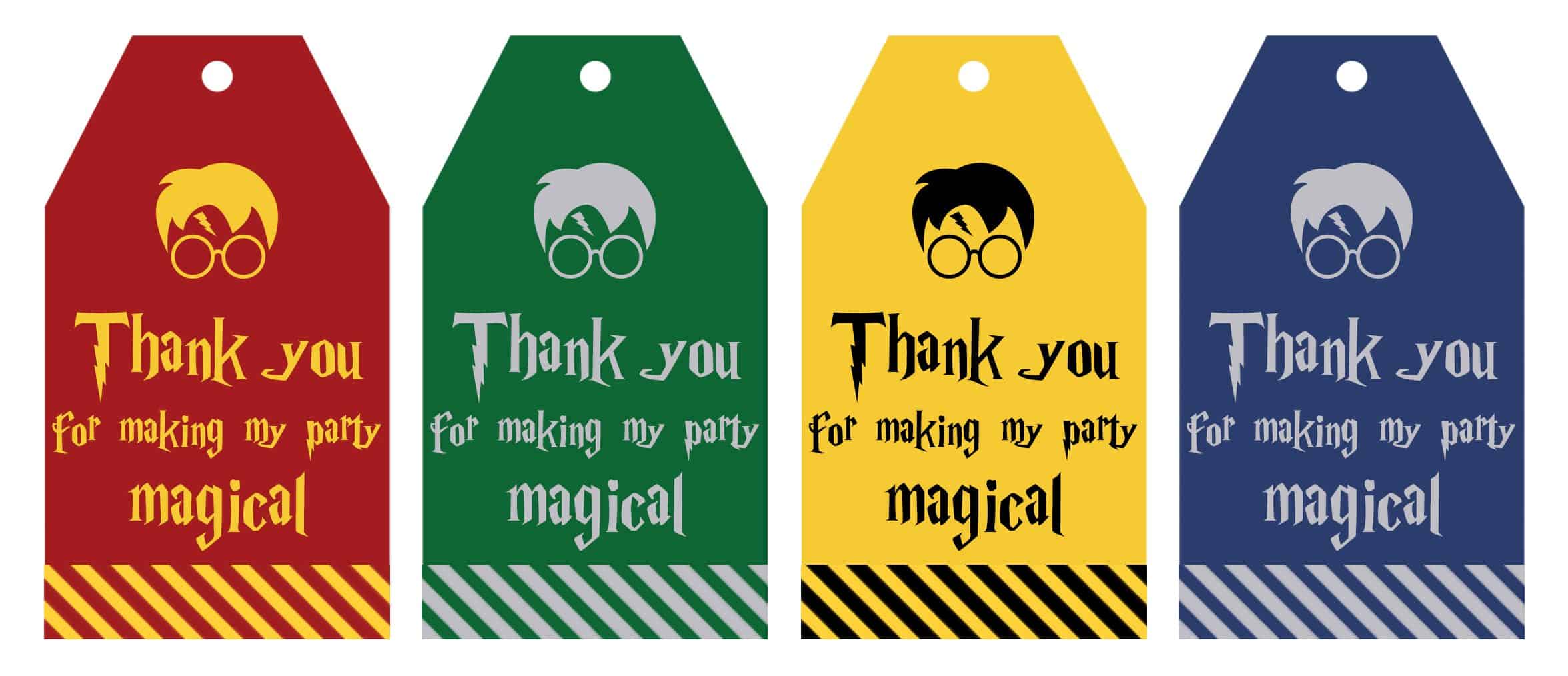 Free Printable Hogwarts' Houses DIY Award Ribbons - Harry Potter Party