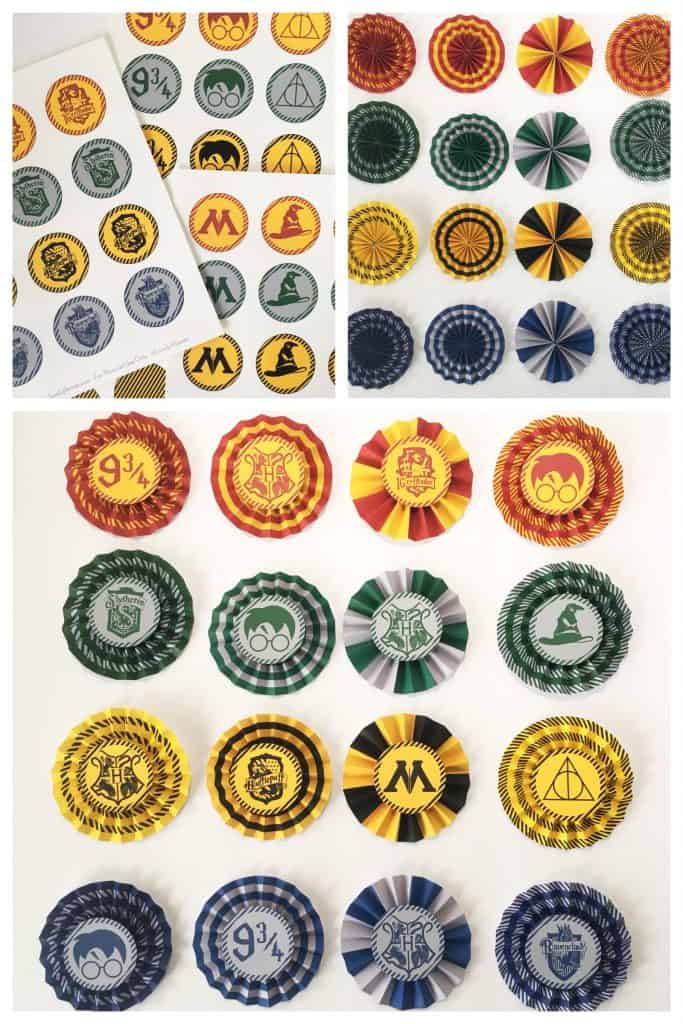 Free Printable Hogwarts' Houses DIY Award Ribbons - Harry Potter Party ...
