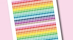 Free Printable 0.25" Rainbow Colored Circles Planner Stickers - Lovely ...