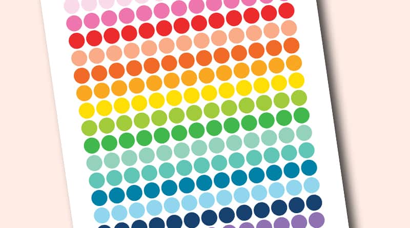 free printable 0 5 circle planner stickers rainbow colors lovely planner