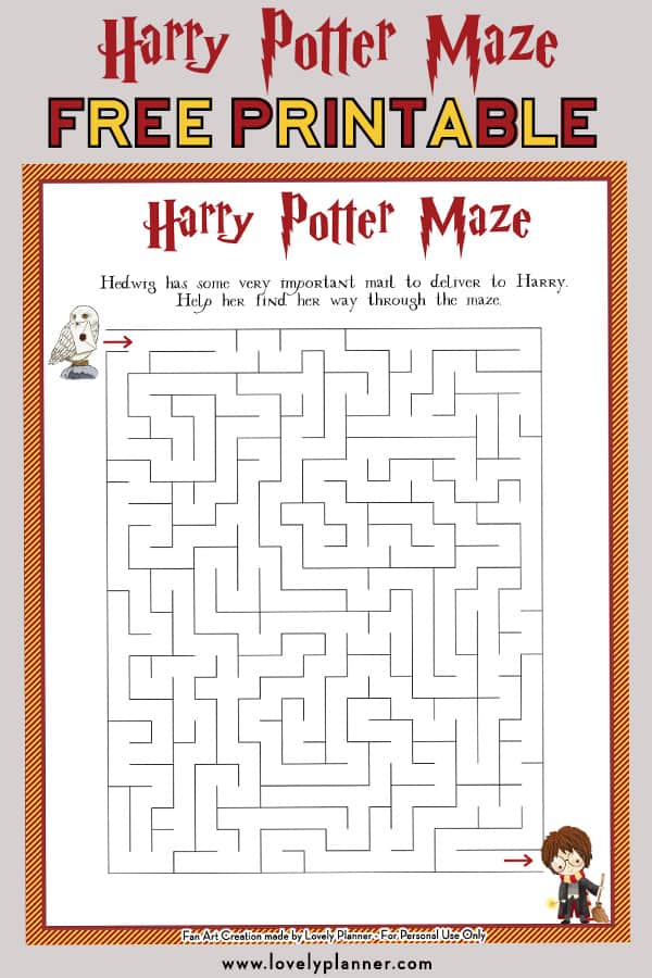 30+ Free Harry Potter Printables - Lovely Planner