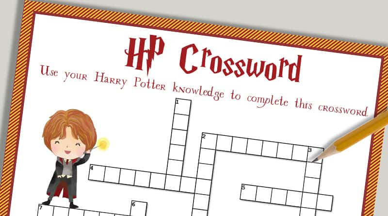 Free Printable Harry Potter Crossword Puzzle Lovely Planner