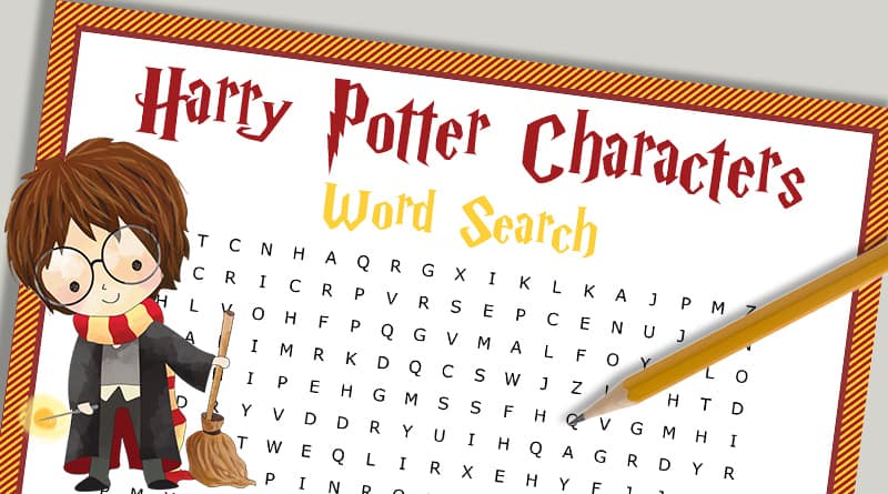 Free Printable Harry Potter Characters Word Search Puzzle Lovely Planner