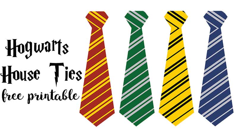 Download Free Printable Hogwarts House Ties For Your Harry Potter Party Lovely Planner