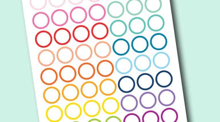 Free Printable 1" circle planner stickers with white space inside ...