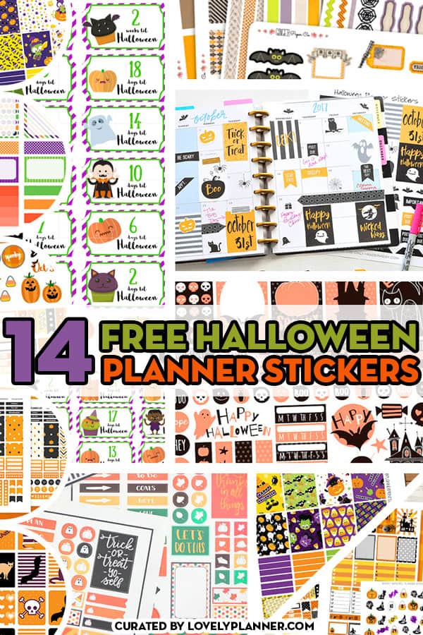 Self Instant Edit and Download Halloween October Planner Stickers Halloween Sticker Planner Template Stickers