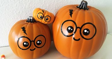 Free SVG file to easily DIY this cute Harry Potter Pumpkin for Halloween: No carve pumpkin, no paint, no mess! Use vinyl adhesive paper to create cute pumpkin decals #halloween #harrypotter #kawaii #home #homedecor #pumpkin #nocarvepumpkin #DIY #SVG #cutfile #vinyl #decal #lovelyplanner