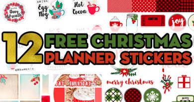12 Free Printable Christmas Planner Stickers