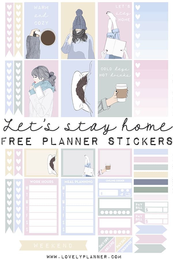 FREE adorable DIY cute planners and planner stickers