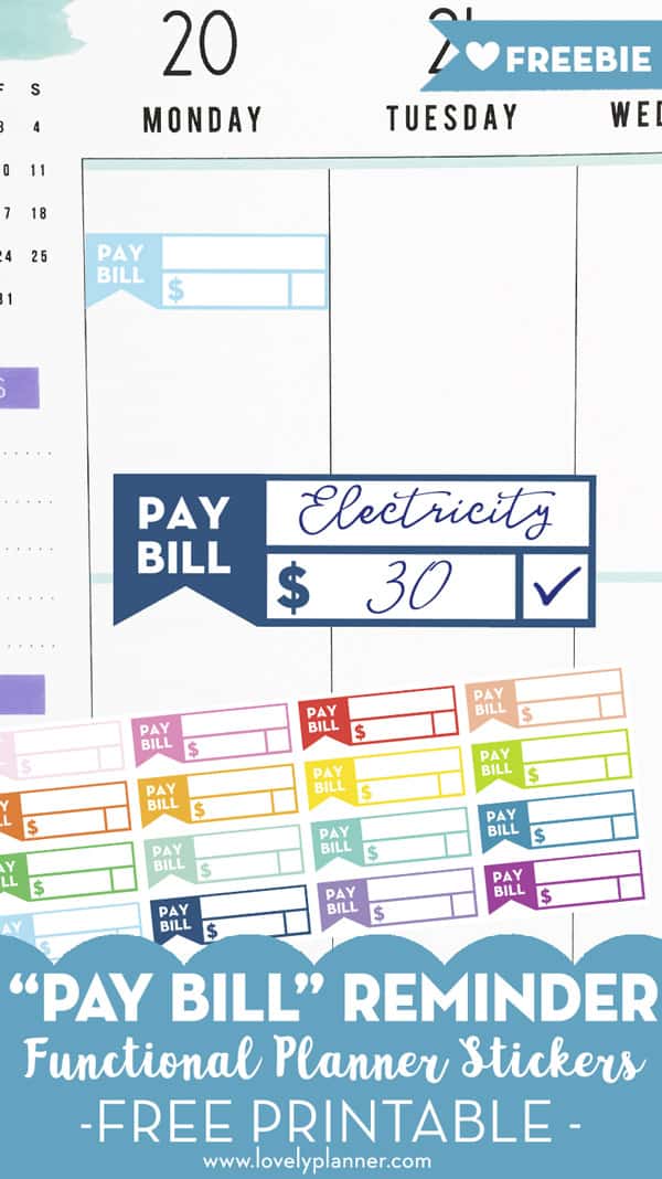 Remarkable Bill Due Planner Stickers, 6 Colors Bill Due Tracking Labels - Pay Planner Reminder for Planners & Journals,Budgeting,Monthly Bill (180