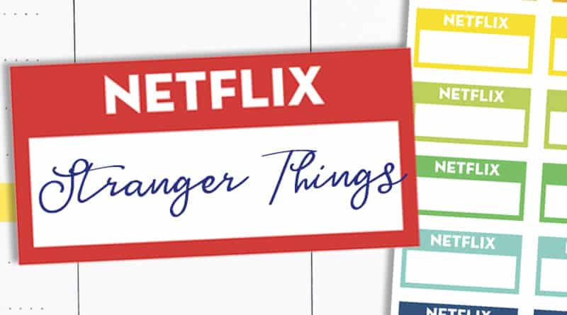 Free Printable Netflix Planner Stickers - TV shows tracker #freeprintable #planner #stickers #plannerstickers #lovelyplanner