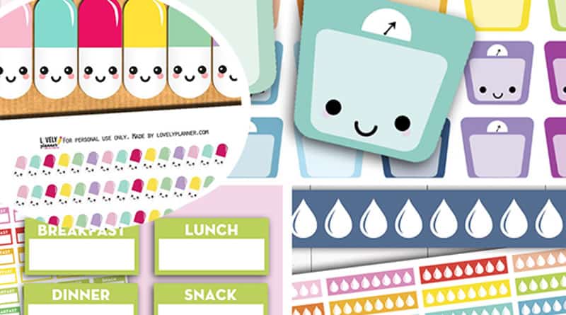 free kawaii pills planner stickers printable and cut files lovely planner