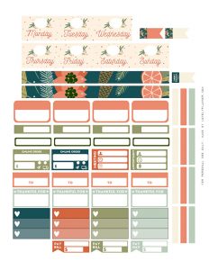 Free Printable Cozy Christmas Planner Stickers Weekly Kit - Lovely Planner