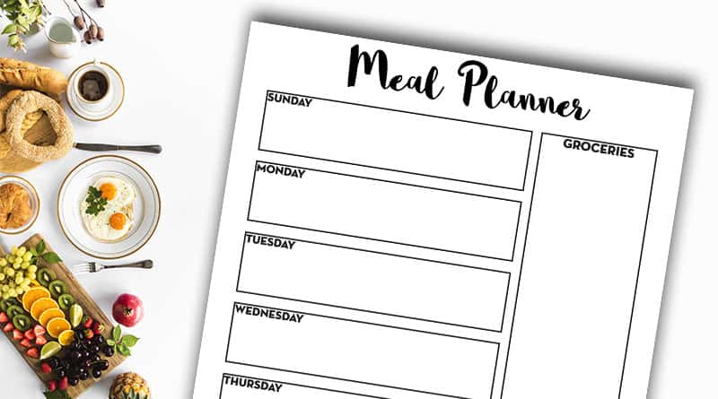 Free Printable Weekly Meal Planner #organization #freeprintable #home #meal #recipe #lovelyplanner