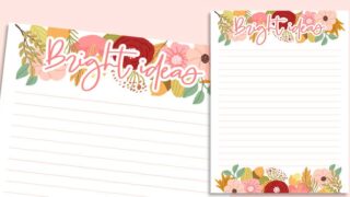 Free Printable Notes Lined Planner Insert in 4 sizes: Classic Happy Planner, Mini Happy Planner, US letter (BIG HP) and A5. #freeprintable #planner #Happyplanner #plannerinsert #lovelyplanner
