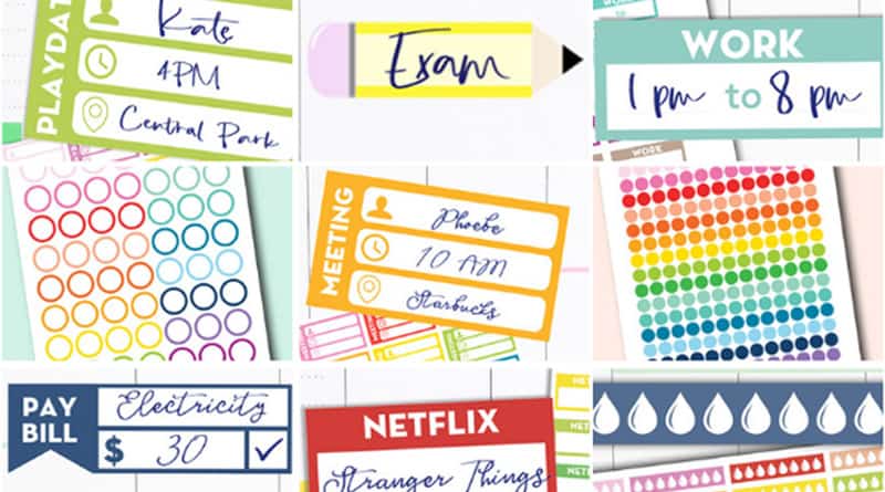 60 free printable functional stickers for your planner or bullet journal lovely planner