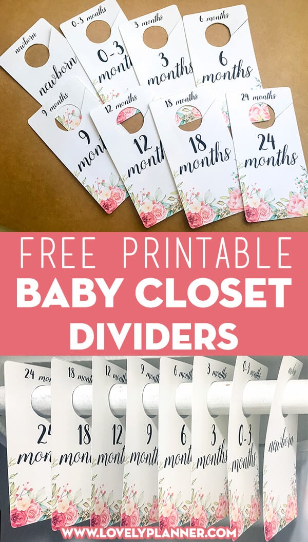 thumbnail image 2 of Baby Closet Size Dividers, Floral Baby Closet Organizer For Girl, Newborn Nursery... 2 of 9