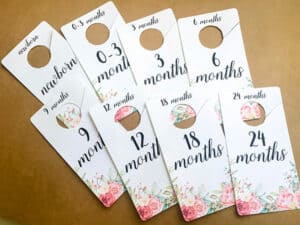 Free Printable Baby Girl Closet Dividers - Shabby Chic Flowers - Lovely ...