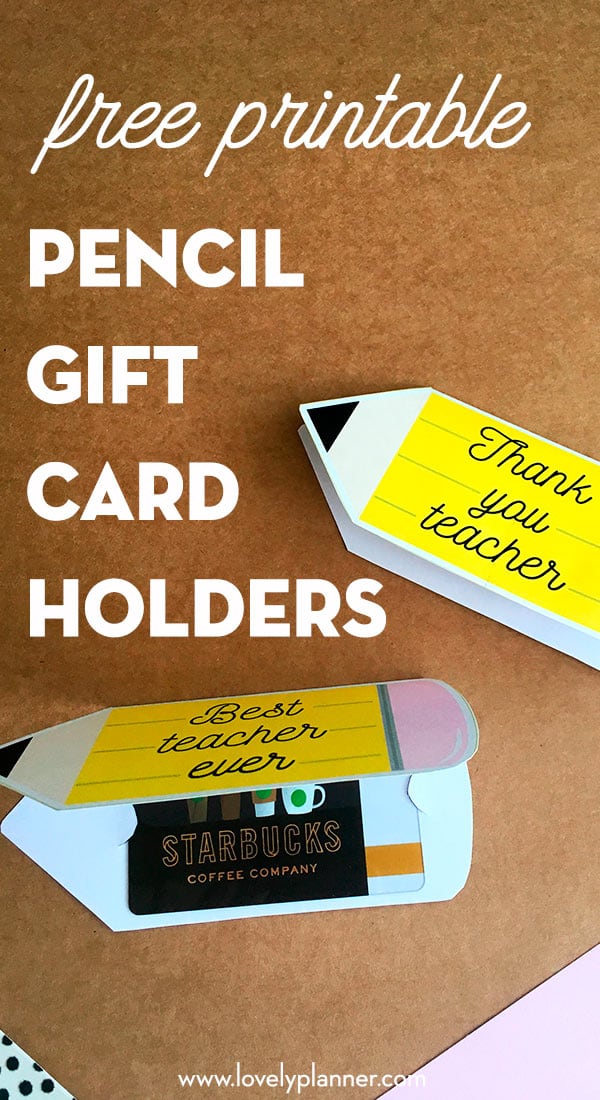 Easy DIY Teacher Gifts  Free Teacher Appreciation Card Printable