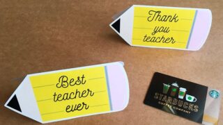 Free Printable Teacher Appreciation Gift Card Holder: print this adorable pencil shaped gift card holderis an easy teacher gift idea. #freeprintable #giftcard #teacherappreciation #diy #gift #printable #lovelyplanner