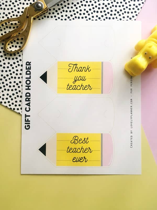 Easy DIY Teacher Gifts  Free Teacher Appreciation Card Printable