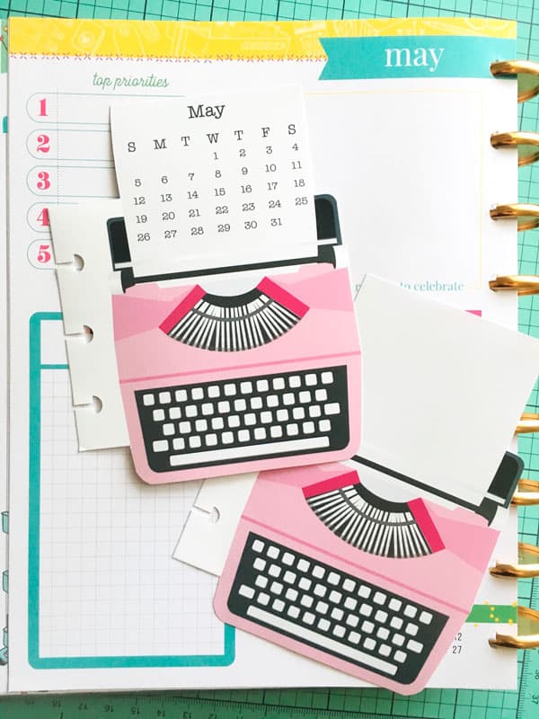 Kawaii Typewriter Die Cut Stickers - Set of 20