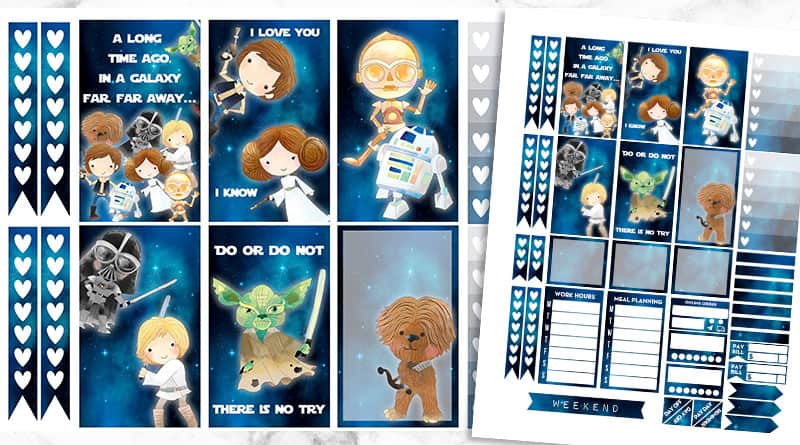 free printable star wars planner stickers weekly kit lovely planner