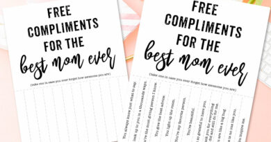 Free Compliments for the best Mom ever sign - Free Printable DIY Mother's Day Gift