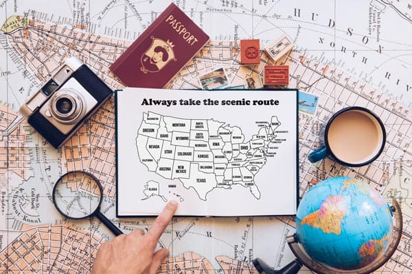 Free Printable Bullet Journal USA Travel Map Coloring Page