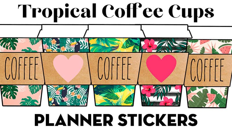 Cute Printable Coffee Planner Stickers ⋆ The Petite Planner