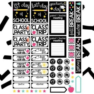 18 Free Back-To-School Planner Stickers - Lovely Planner