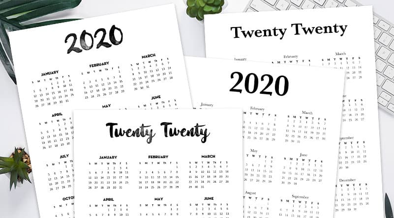 Free Printable Calendar 2020 Printable One Page #planner #calendar #2020 #2020calendar #calendartemplate #printable #freeprintable #lovelyplanner