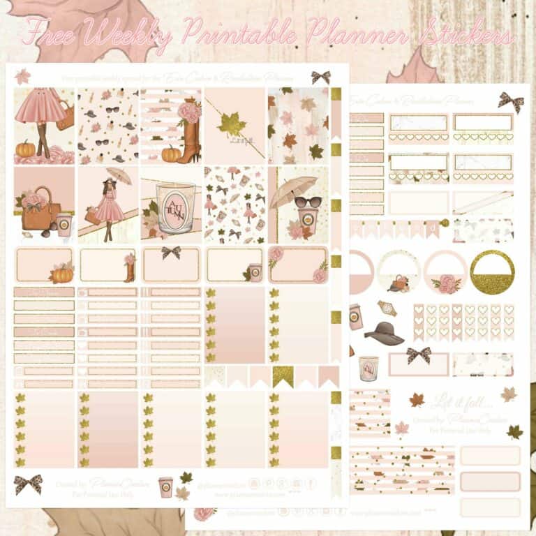 17 Free Printable Fall Planner Stickers Sets - Lovely Planner
