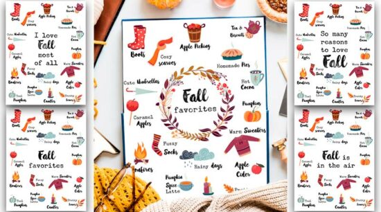 Fall Favorites Free Printable - Lovely Planner