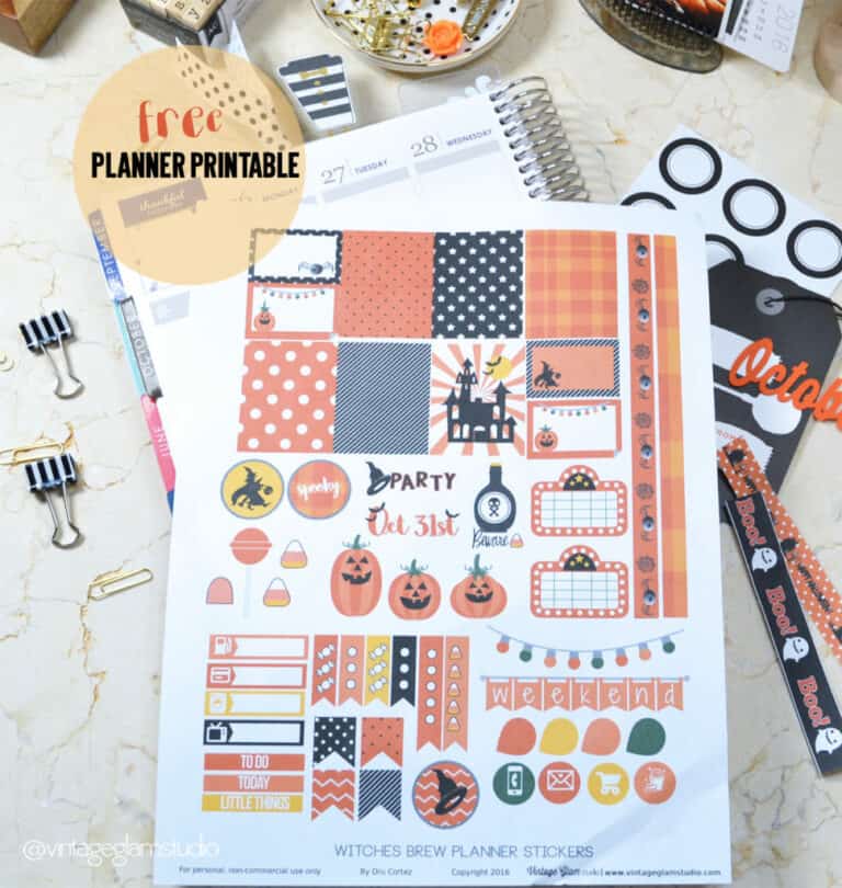 17 Free Halloween Planner Stickers - Lovely Planner