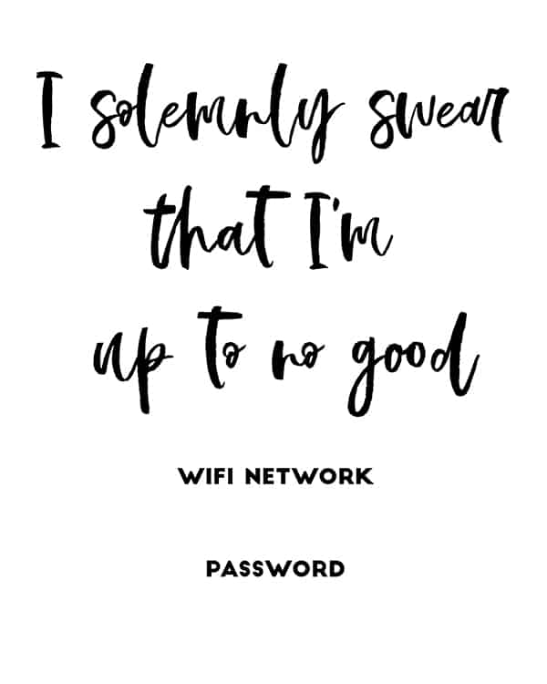 17 Free Printable Wifi Password Signs + Editable PDF - Lovely Planner